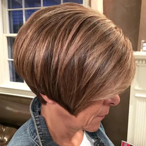Chic A-Line Bob with Subtle Highlights