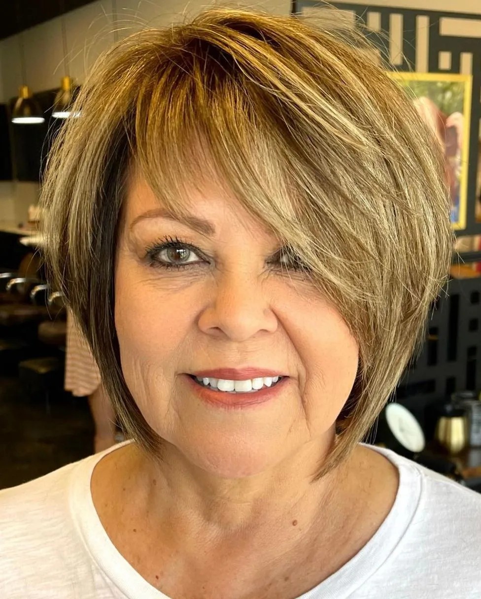 Chic Textured Bob with Soft Bangs