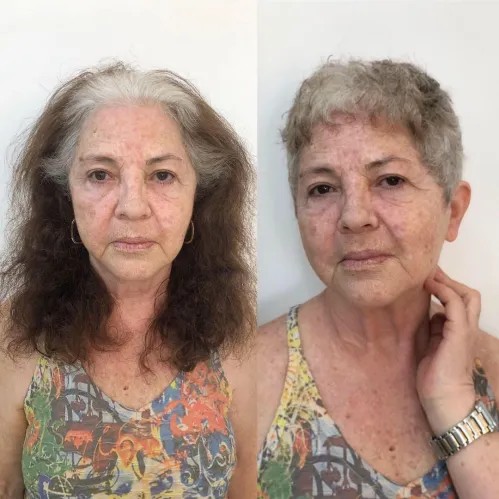 Chic Textured Pixie Cut for Mature Women