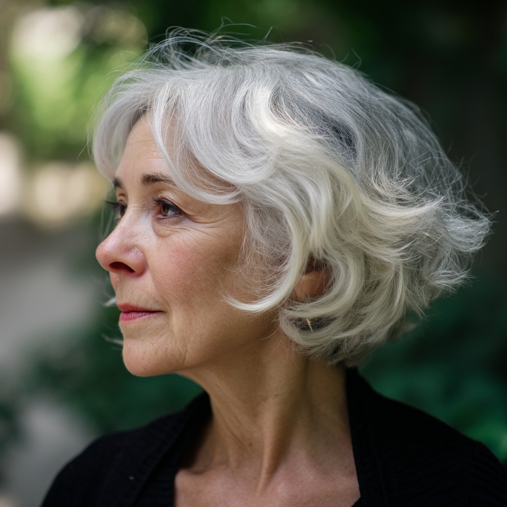 Chic Soft Curly Bob with Subtle Layers