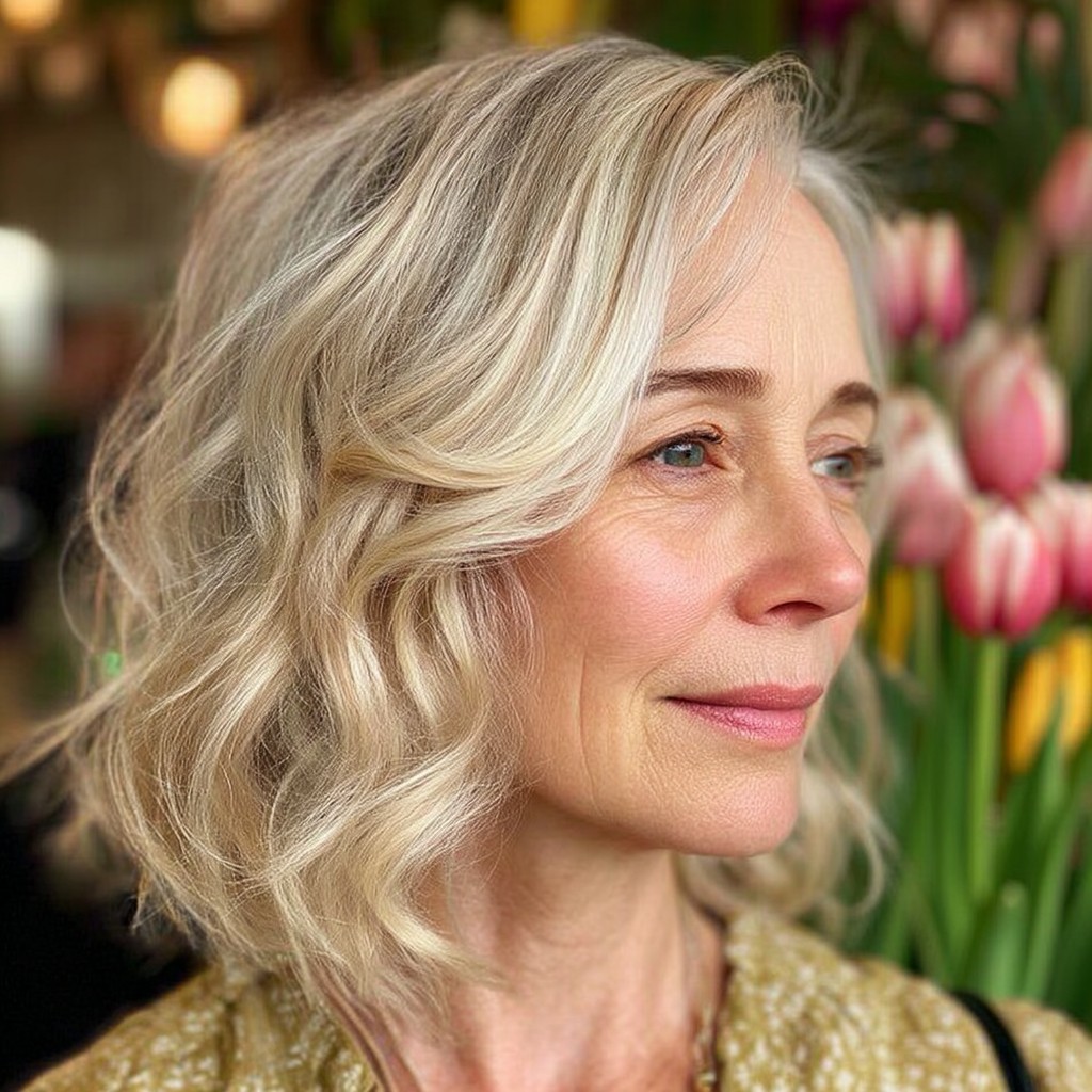 Soft Wavy Bob with Subtle Highlights