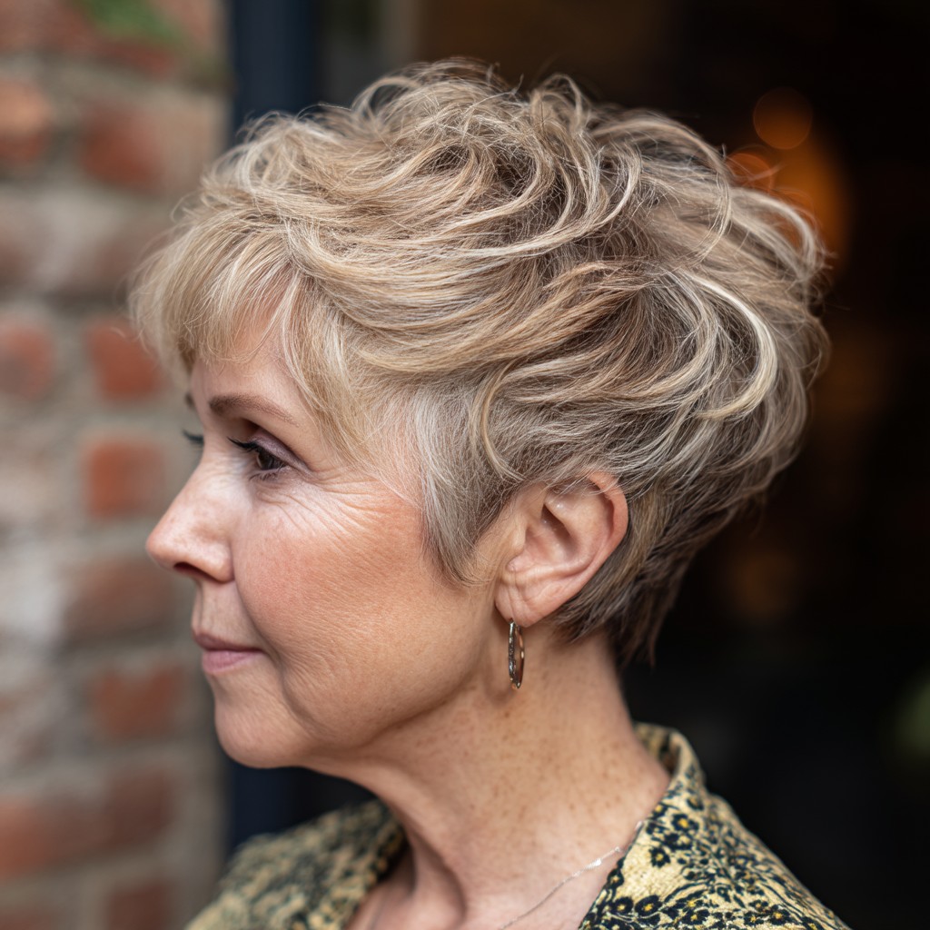 Textured Short Crop with Soft Waves