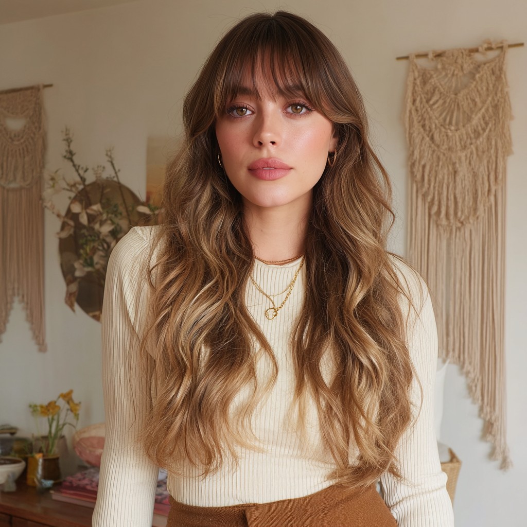 soft wavy shag with fringe