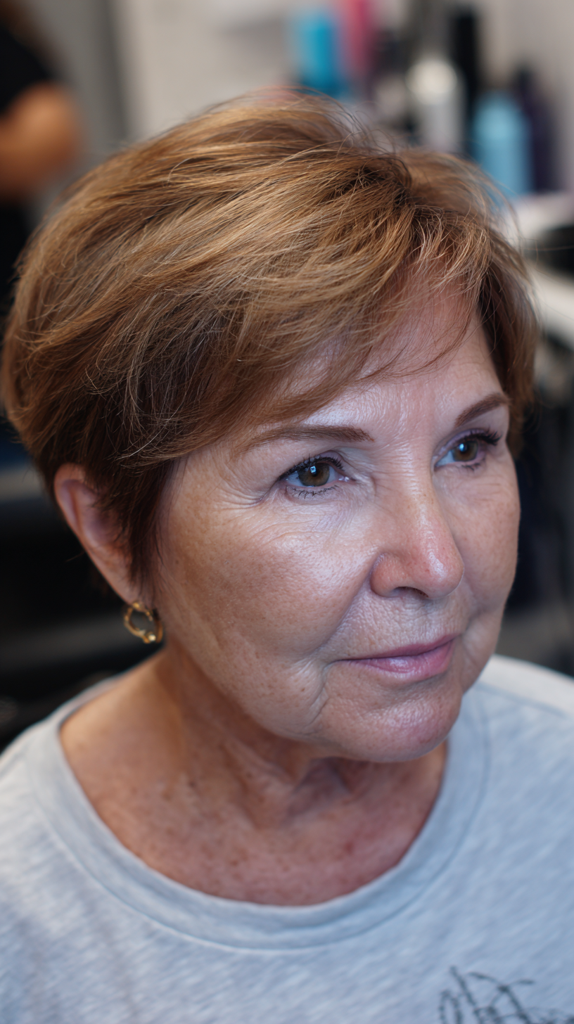 Soft Pixie Cut for Plus Size Over 60