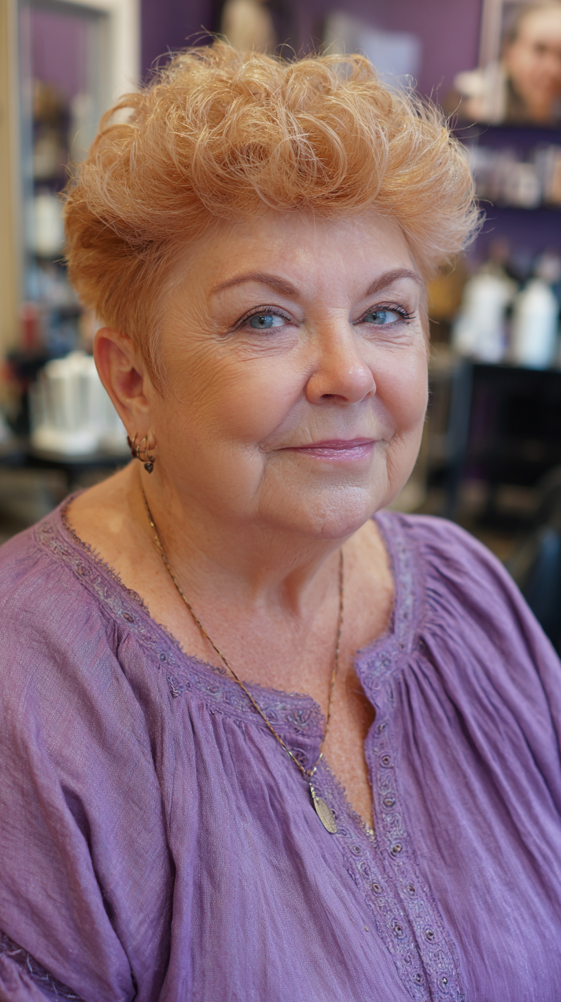 Textured Soft Pixie with Lively Curls