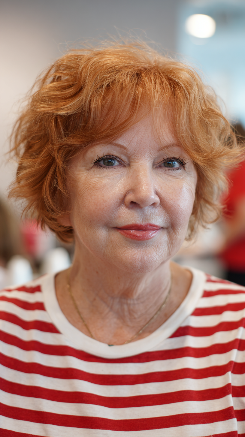 Vibrant Curly Shaggy Cut for Plus Size Over 70