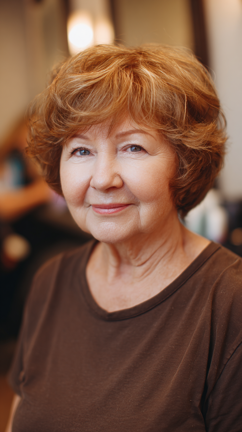 Chic Chin-Length Soft Bob for Plus Size Over 70