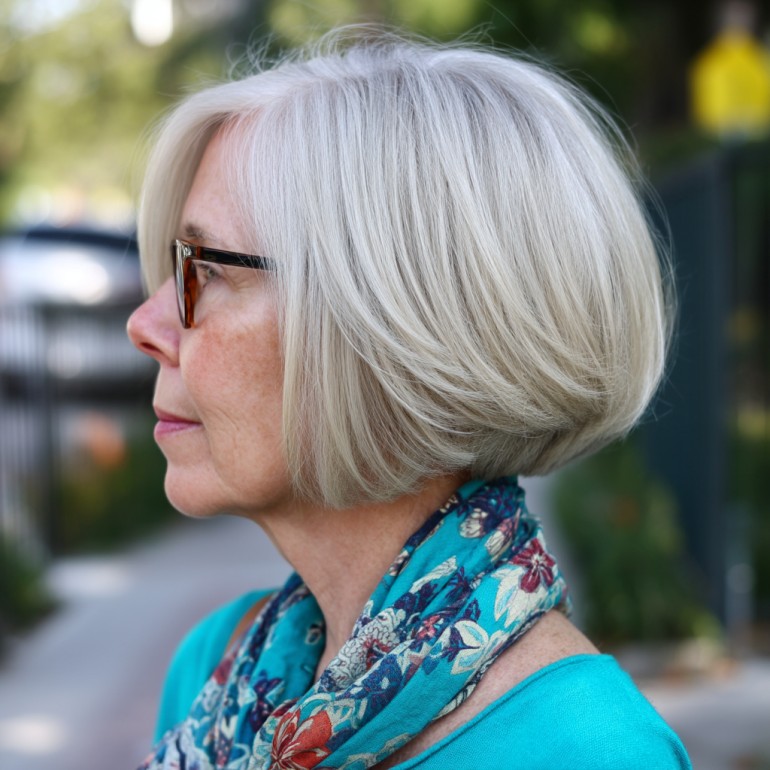 Chic Layered Angled Bob