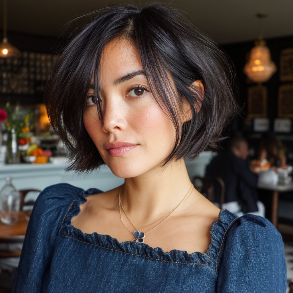chic textured shaggy bob