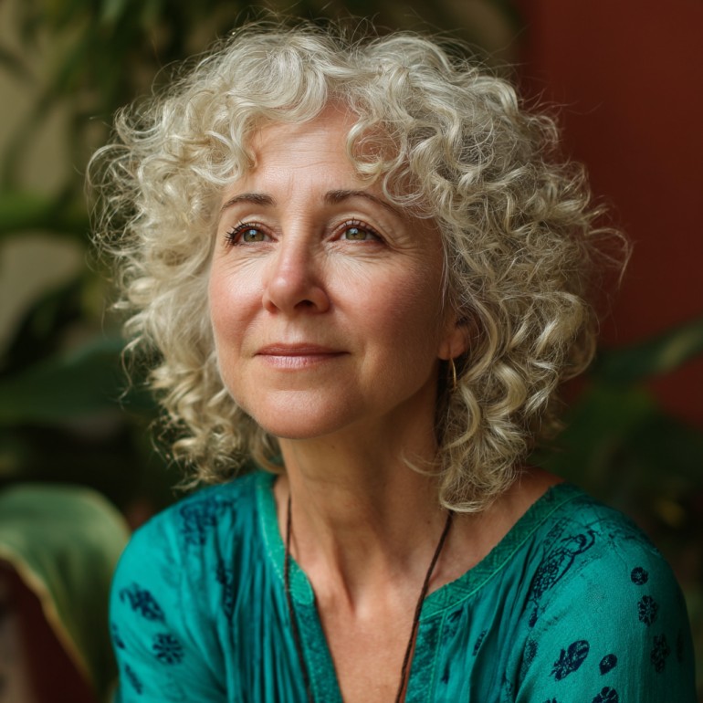 soft curly bob with natural texture