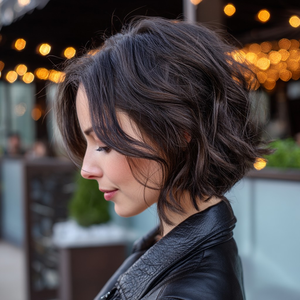 Textured Shaggy Bob with Soft Waves