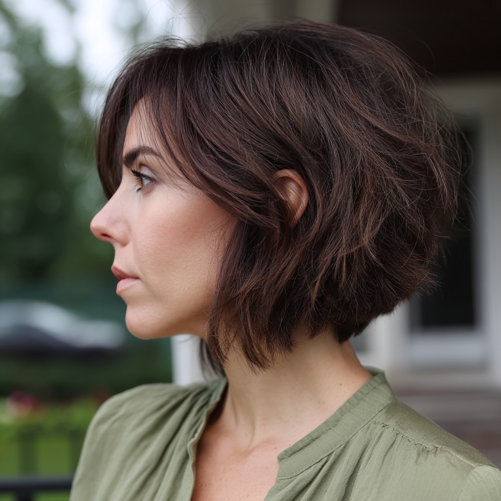 Textured Shaggy Bob with Subtle Layers