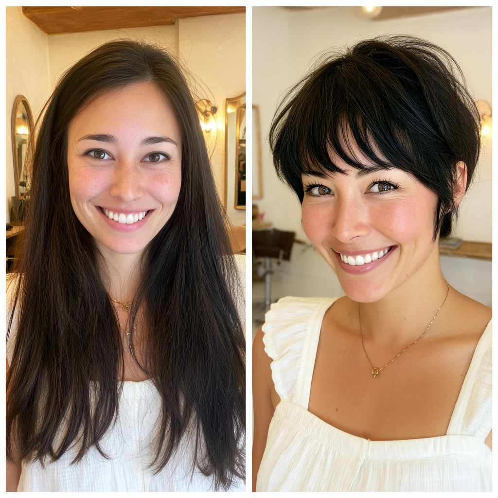 Textured Short Pixie Cut with Playful Layers for Square Faces