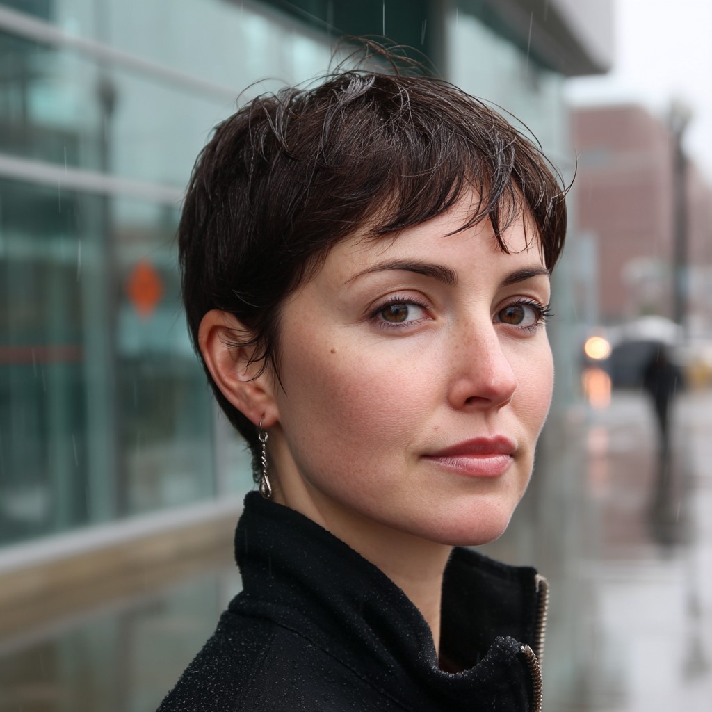 Textured Short Pixie Cut with Soft Edges