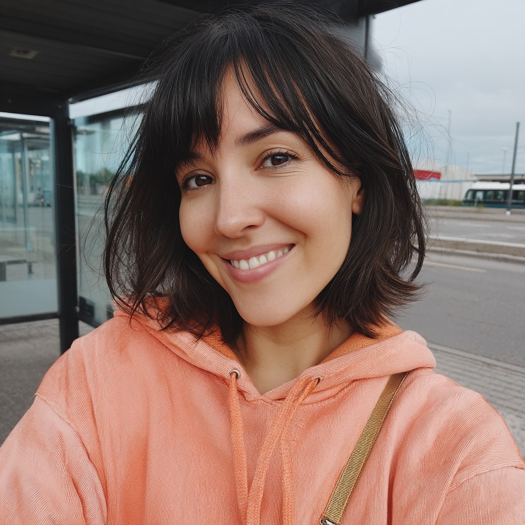 Casual Textured Shaggy Bob with Face-Framing Layers