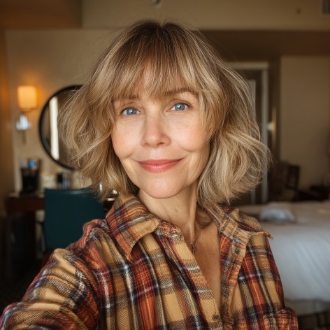 Chic Layered Bob with Bangs
