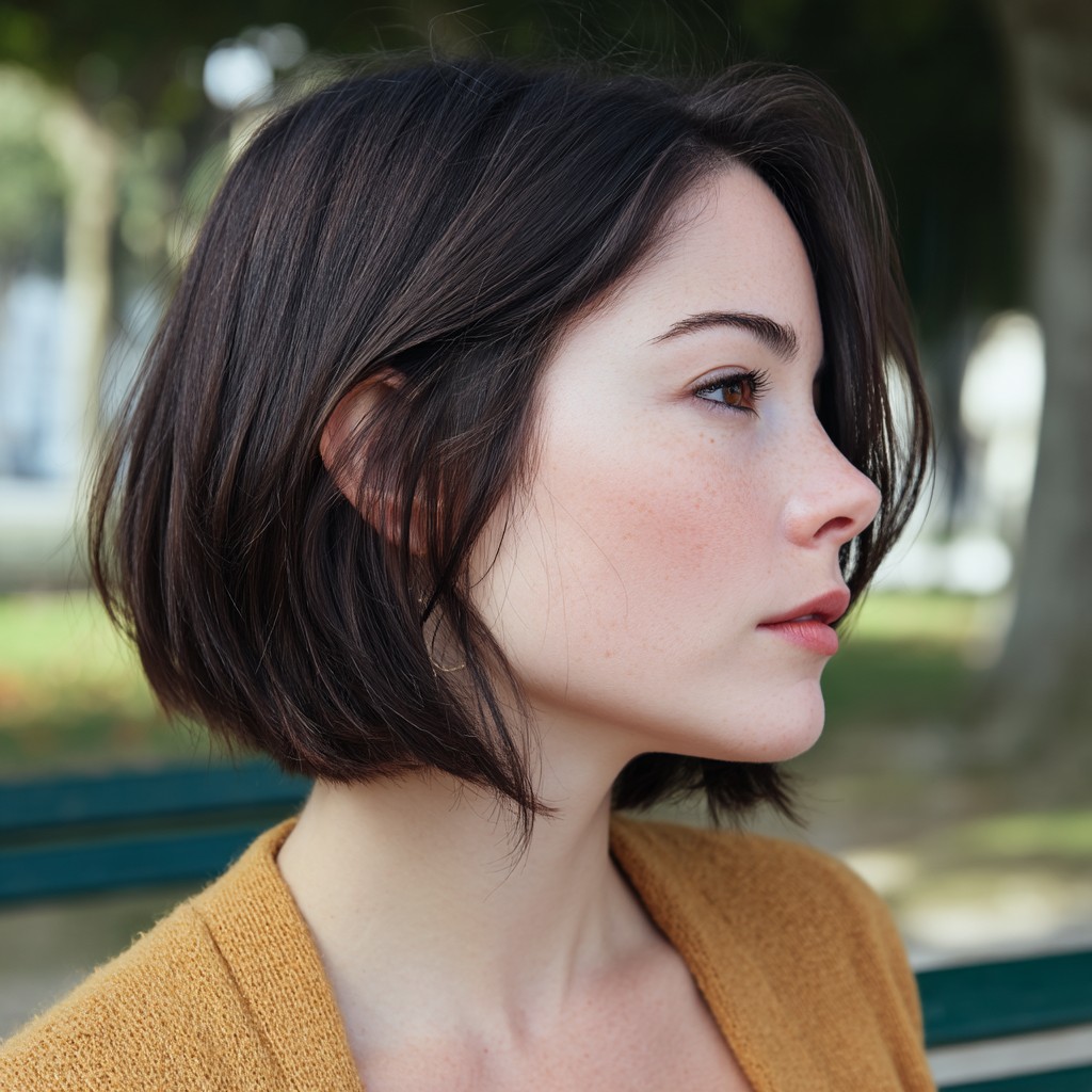 Chic Layered Bob with Natural Texture