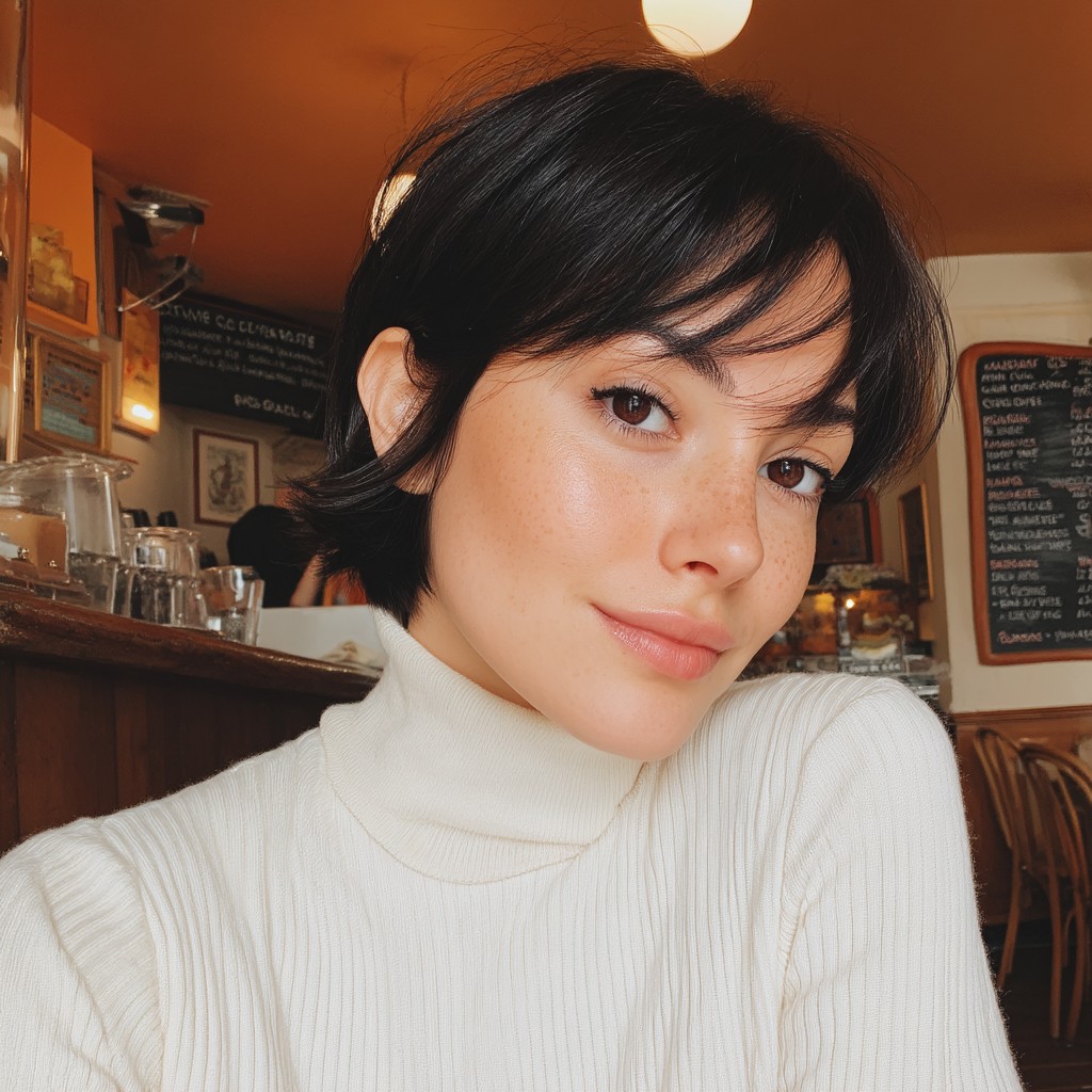 Chic Textured Bob with Soft Bangs