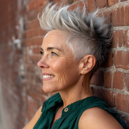 Dynamic Spiked Silver Undercut