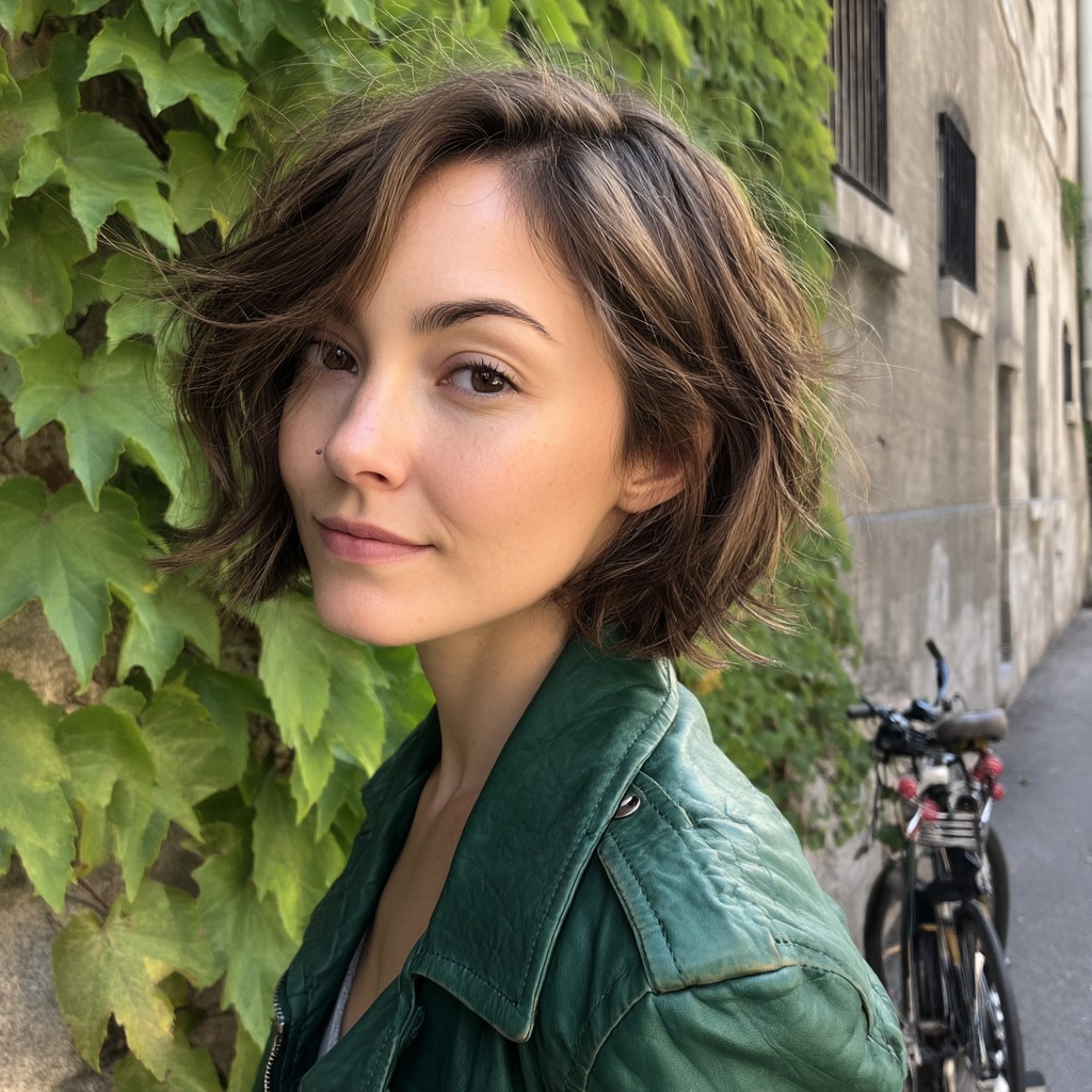 Effortlessly Textured Bob with Natural Waves