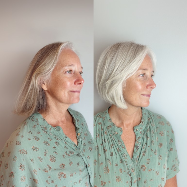 Elegant Textured Bob with Subtle Highlights