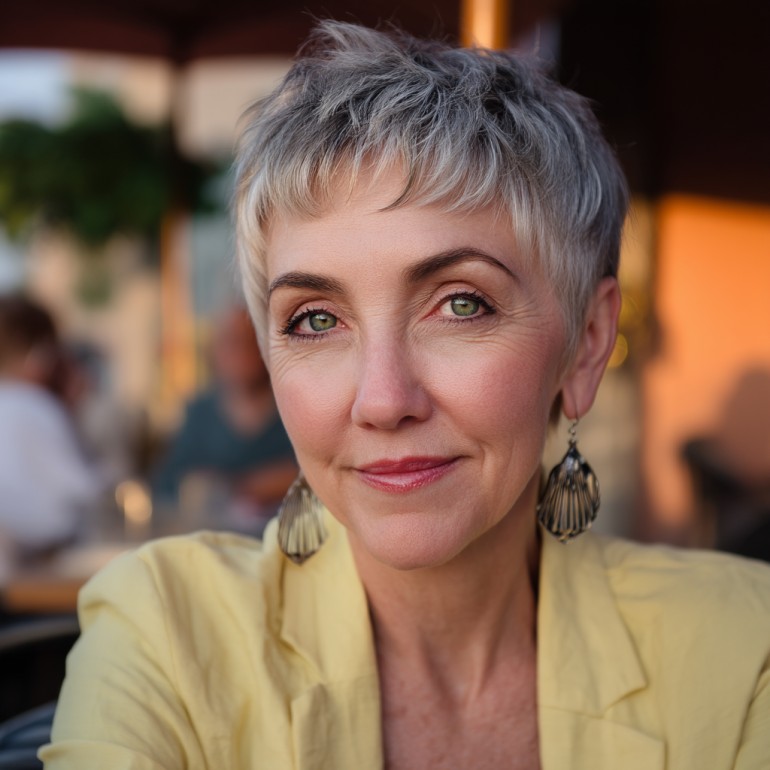 Playful Textured Pixie with Subtle Waves