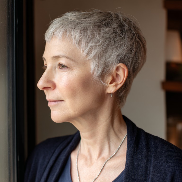 Textured Pixie Cut with Soft Layers