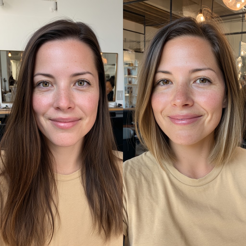 Modern Choppy Bob with Subtle Highlights