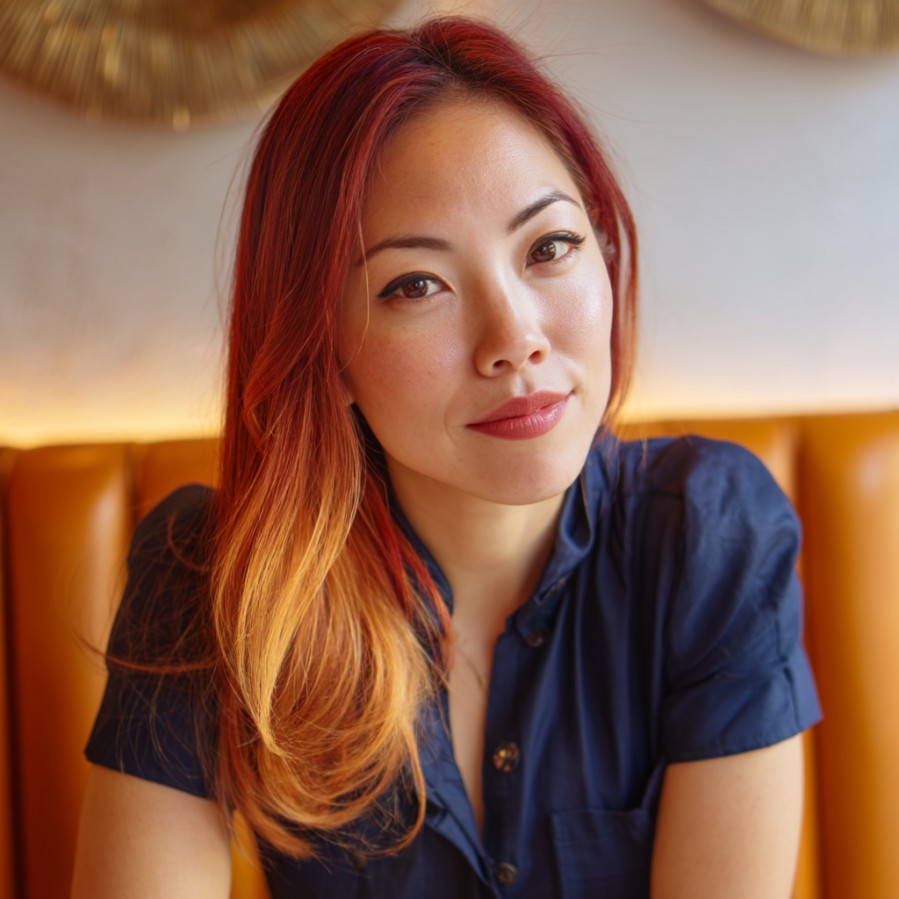 Radiant Long Red and Blonde Color Melt with Soft Layers