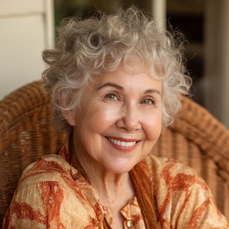 Soft Curly Silver Shag with Lively Volume