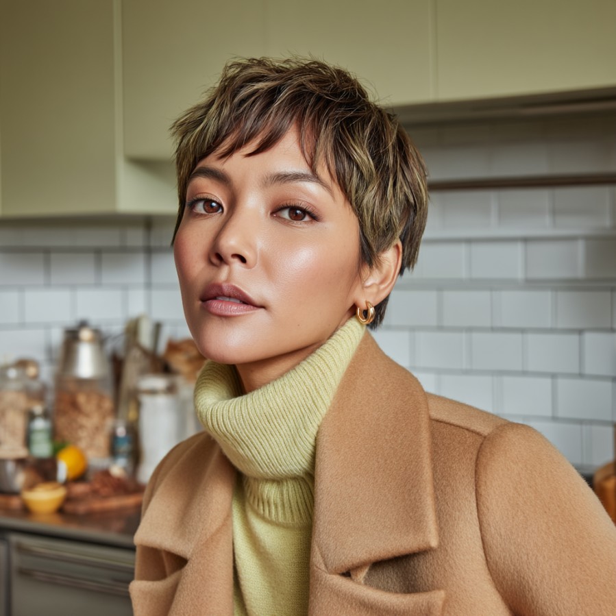 Textured Short Cut with Subtle Highlights