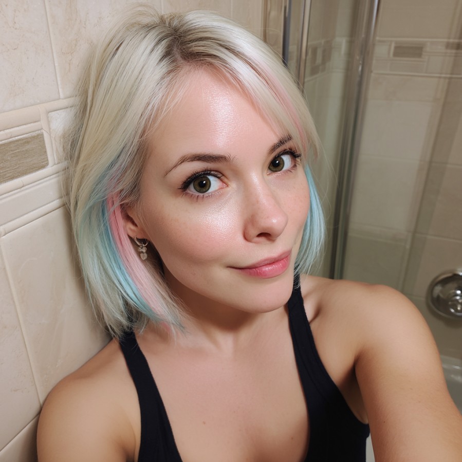 Playful Pastel Peekaboo Bob