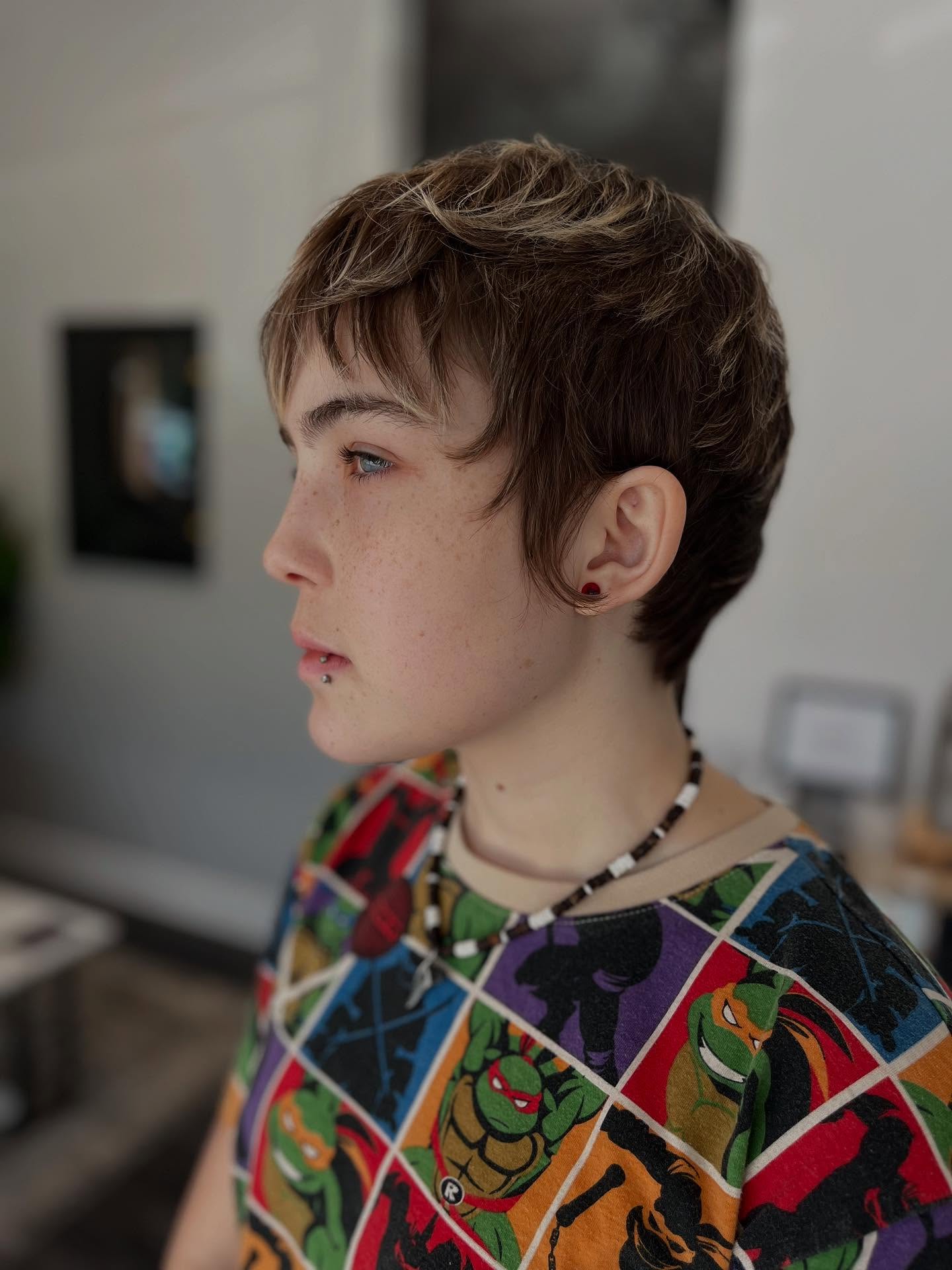 Textured Pixie with Playful Highlights
