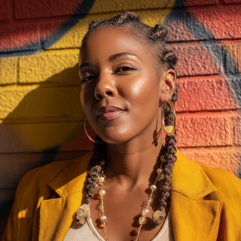 Chic Twisted Braids with Decorative Accents