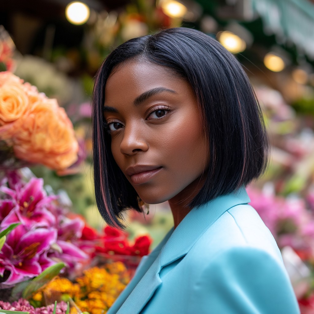 Sleek Classic Bob with Subtle Highlights
