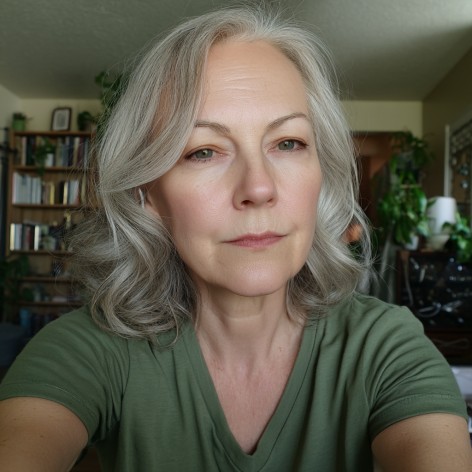Soft Wavy Silver Bob with Subtle Layers