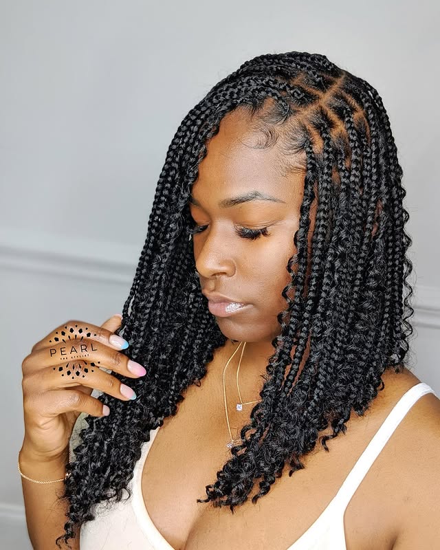 Trendy Mid-Length Twisted Braids