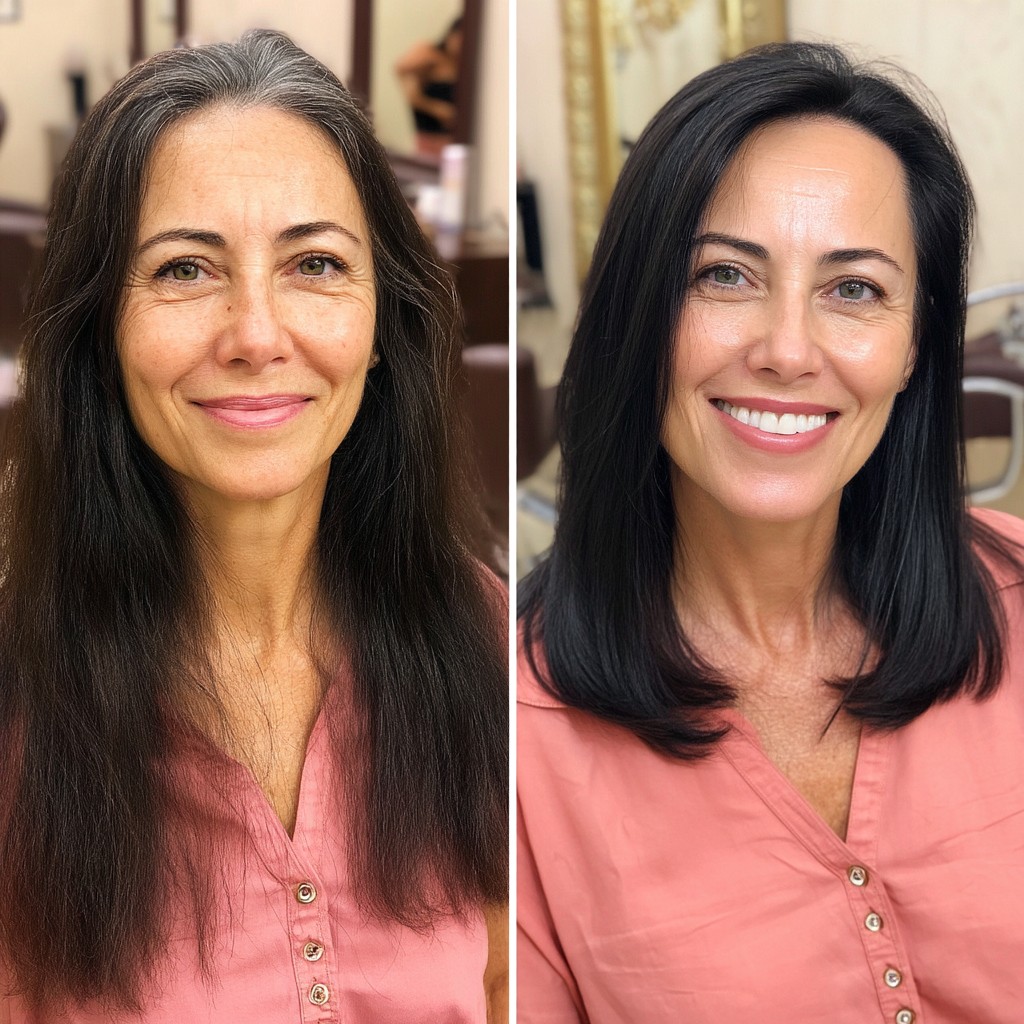 Sleek and Polished Shoulder-Length Cut with Subtle Layers