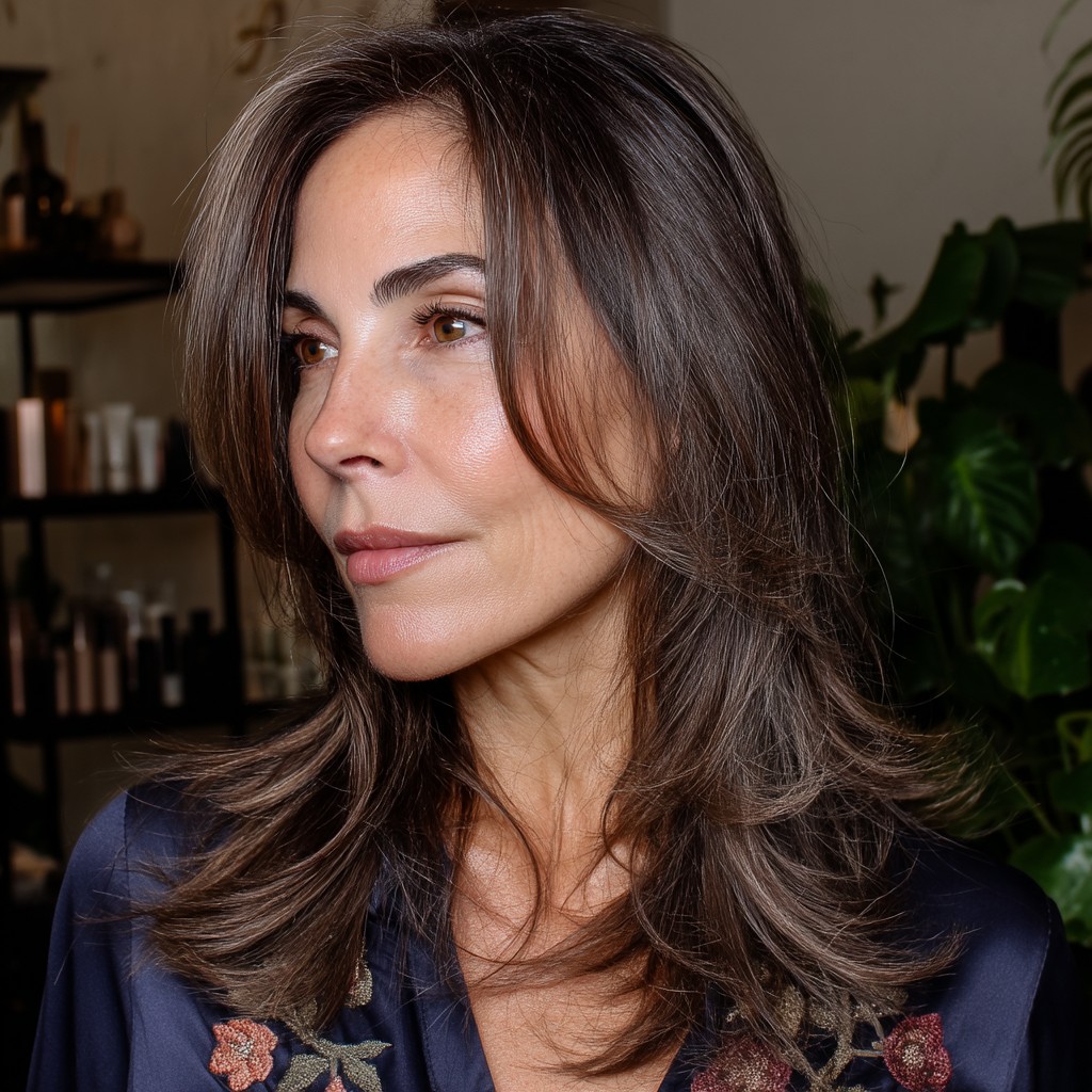 Softly Layered Medium Haircut with Natural Movement