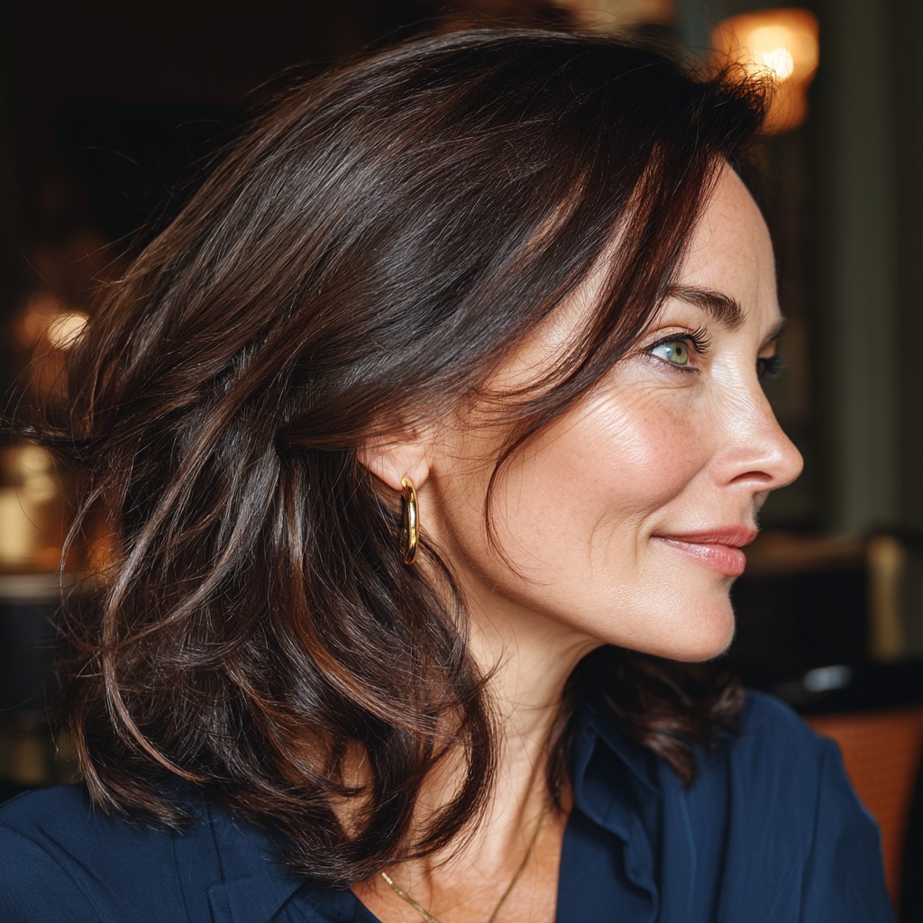 Softly Layered Medium Haircut with Subtle Movement