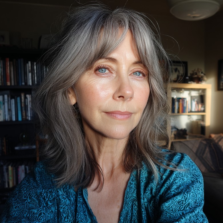 Chic Medium-Length Shag with Subtle Face-Framing Layers