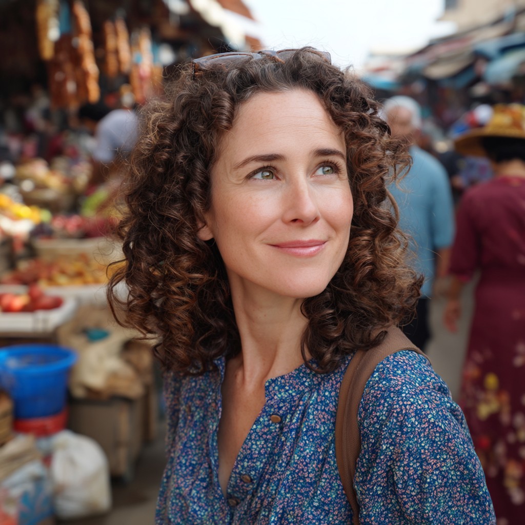 Charming Fluffy Curly Hairstyle with Defined Layers