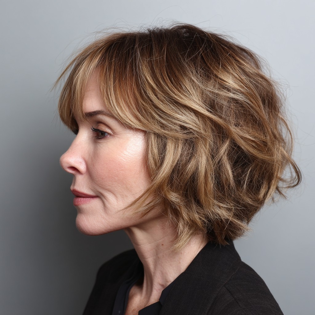 Chic Layered Bob with Soft Bangs