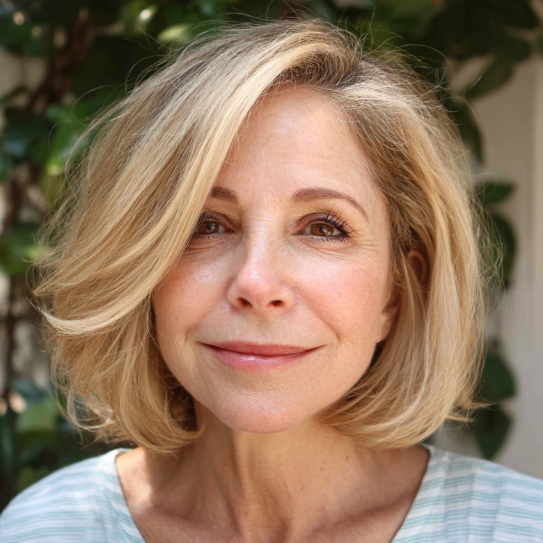 Elegant Softly Layered Bob with Face-Framing Texture