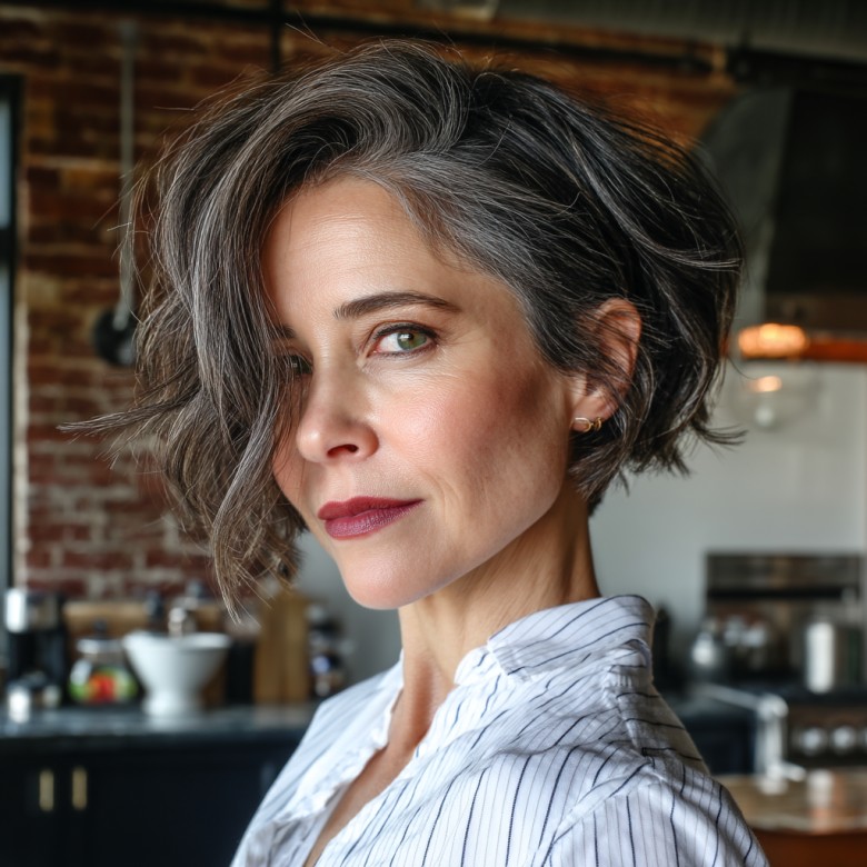 Modern Textured Bob with Soft Waves