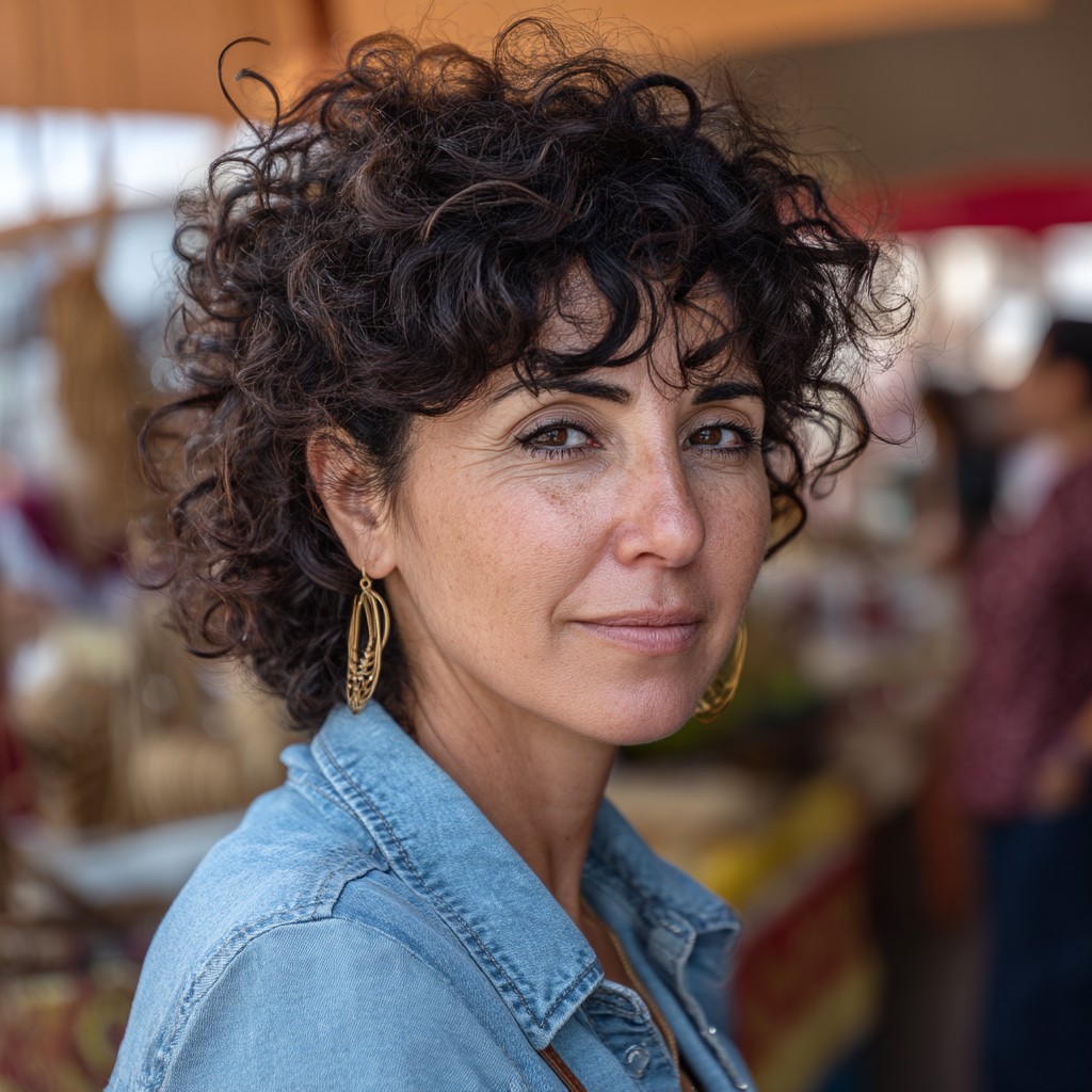 Playful Layered Curly Cut with Soft Volume