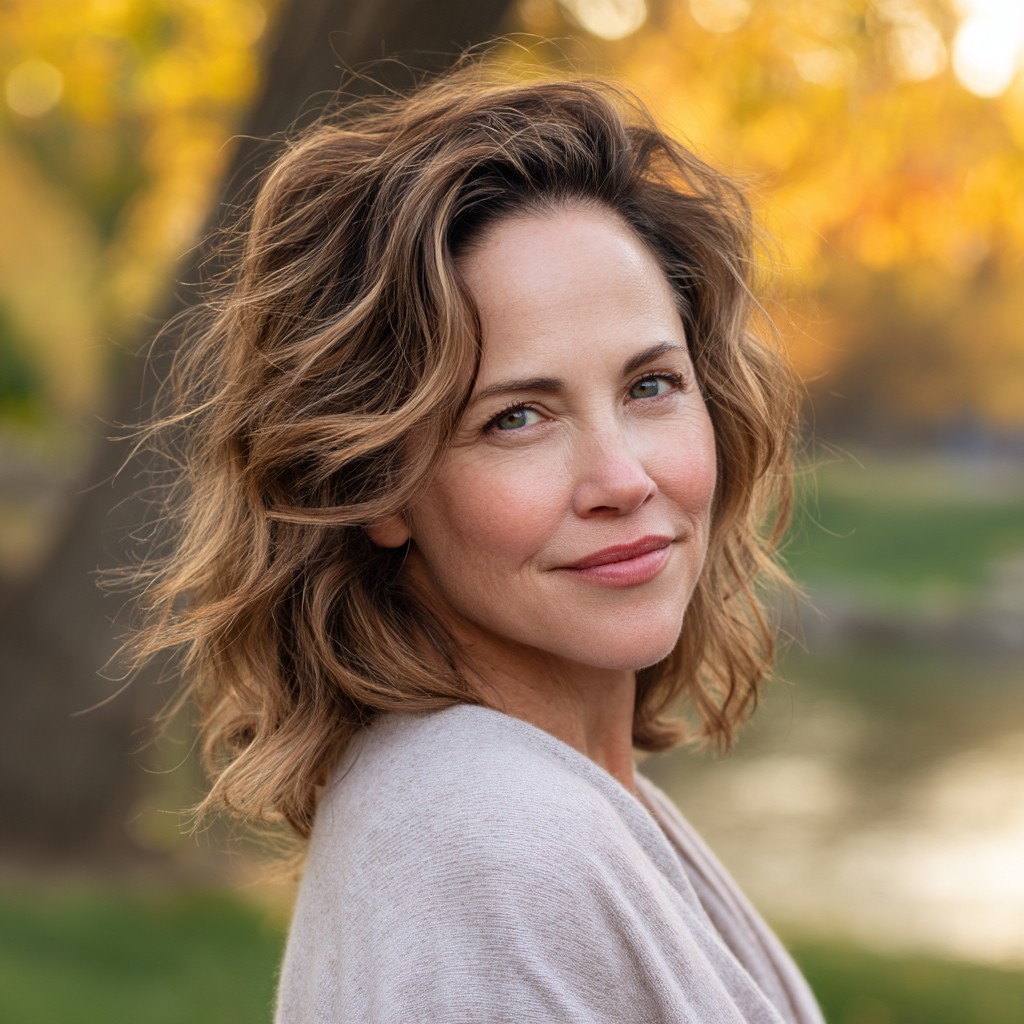 Soft Fluffy Wavy Haircut with Subtle Layers