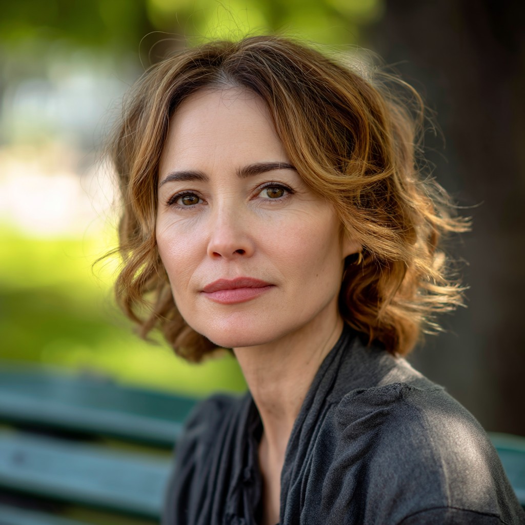 Soft Textured Fluffy Curls with Face-Framing Layers