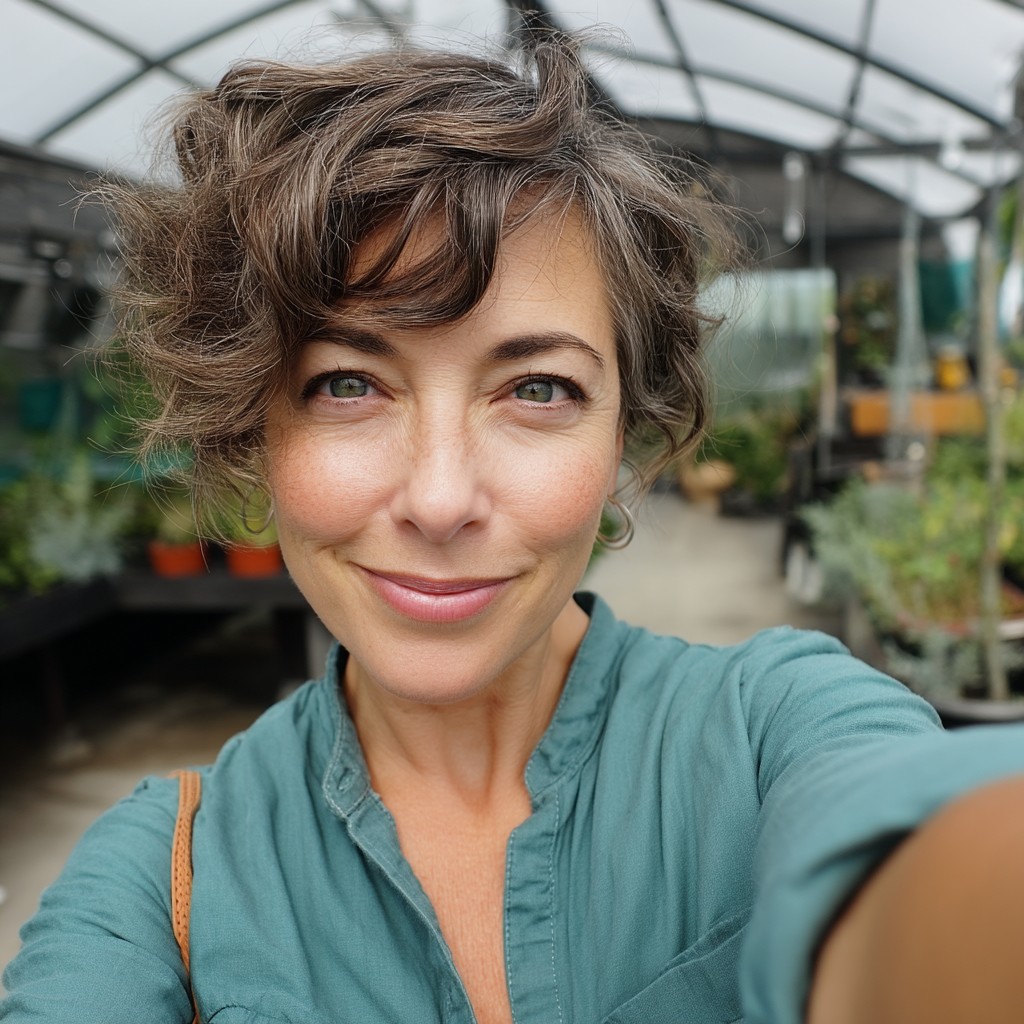 Textured Fluffy Short Hair with Defined Layers