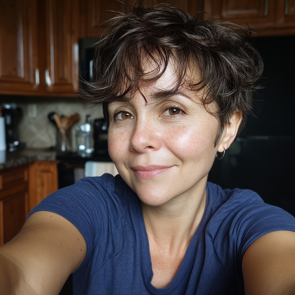 Textured Fluffy Short Hair with Soft Volume